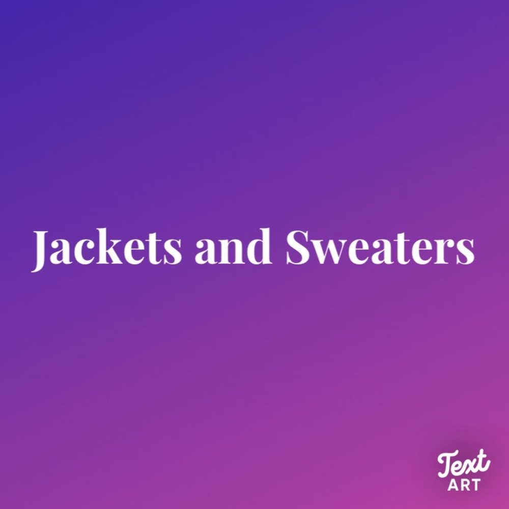 Jackets and sweaters